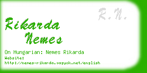 rikarda nemes business card